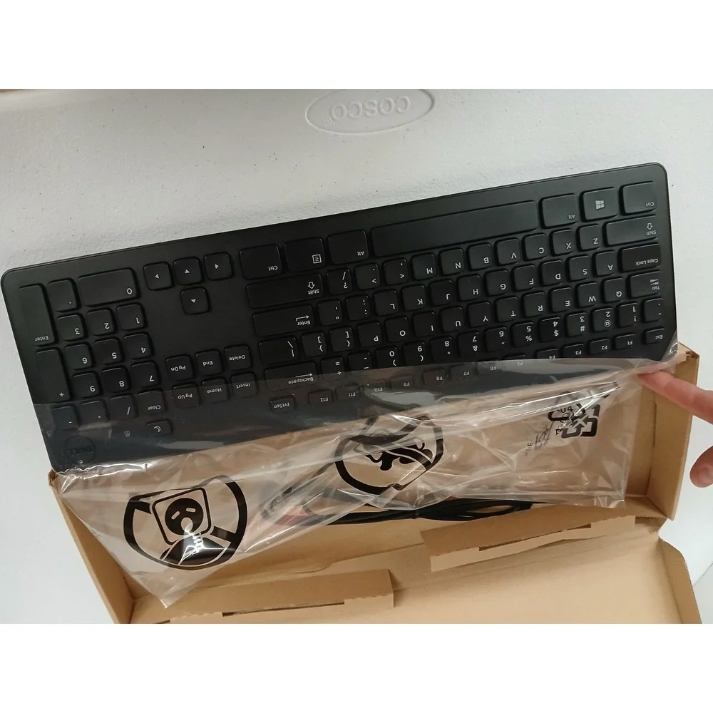New-Dell Wired slip USB Black Keyboard‎ KG-1089 #1089